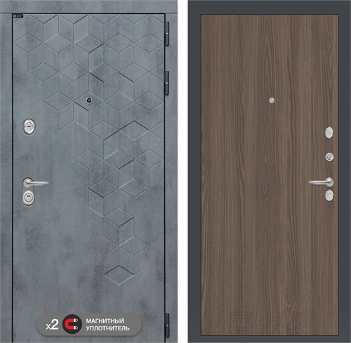 Входная дверь Бетон 5 (Бетон песочный / Ясень темный) для установки в квартиру 31283 - фото 145573