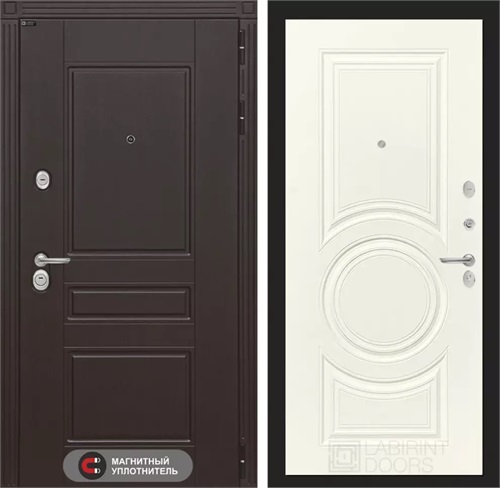 Входная дверь Мегаполис 23 Веллюто Ванила для установки в квартиру 18859 - фото 145603