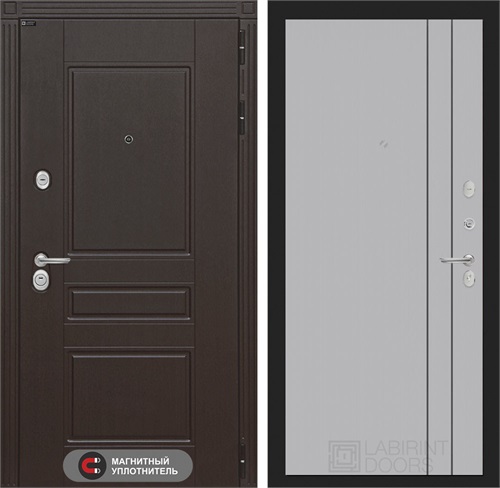 Входная дверь Мегаполис 10 Серый рельеф софт для установки в квартиру 31291 - фото 145614