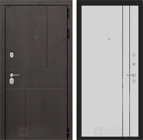 Входная дверь Урбан 10 (Дуб горький шоколад / Белый рельеф софт) для установки в квартиру 31295 - фото 145636