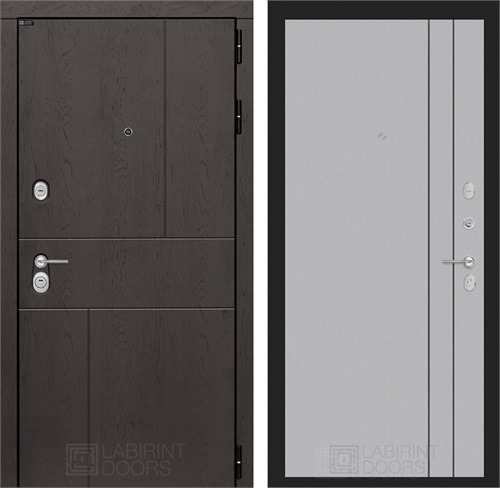 Входная дверь Урбан 10 (Дуб горький шоколад / Серый рельеф софт) для установки в квартиру 31296 - фото 145641