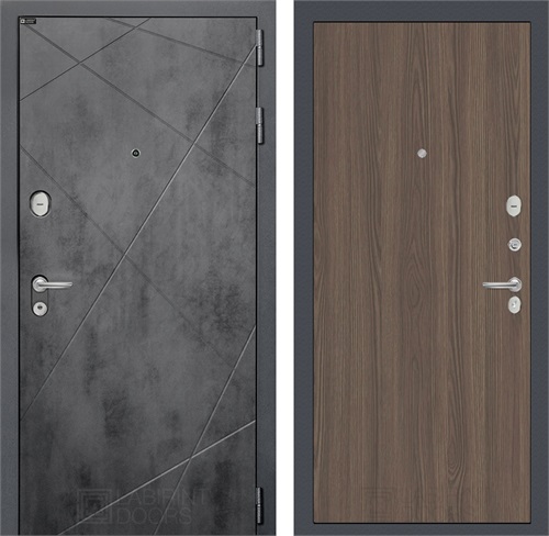 Входная дверь Лофт 05 (Бетон темный / Ясень темный) для установки в квартиру 31298 - фото 145649