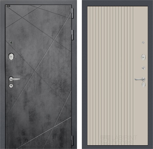 Входная дверь Лофт 29 (Бетон темный / Капучино) для установки в квартиру 31299 - фото 145653