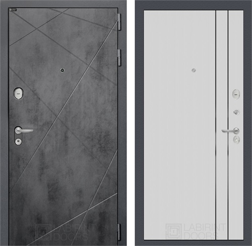 Входная дверь Лофт 10 (Бетон темный / Белый рельеф софт) для установки в квартиру 31300 - фото 145657