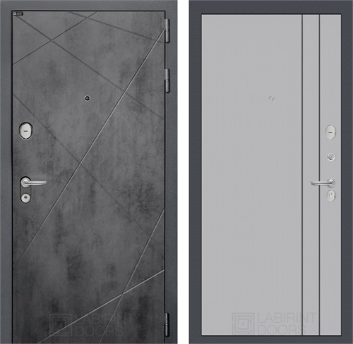 Входная дверь Лофт 10 (Бетон темный / Серый рельеф софт) для установки в квартиру 31301 - фото 145659