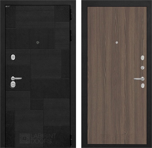 Входная дверь Пазл 05 (Лофт черный / Ясень темный) для установки в квартиру 31303 - фото 145669