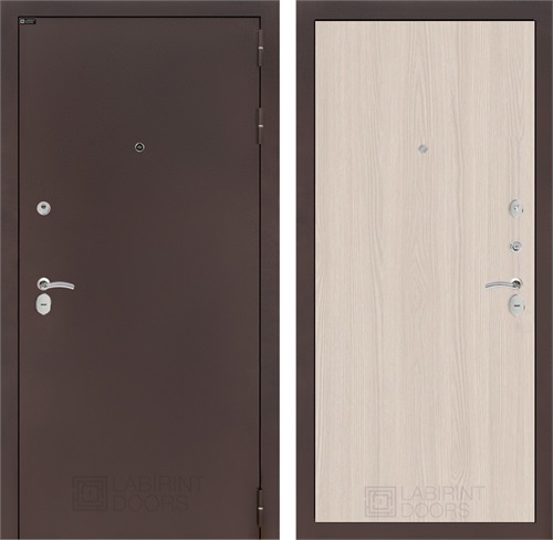 Входная дверь Классик 5 (Антик медный / Ясень светлый) для установки в квартиру 31307 - фото 145686