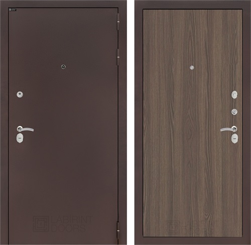 Входная дверь Классик 5 (Антик медный / Ясень темный) для установки в квартиру 31308 - фото 145689