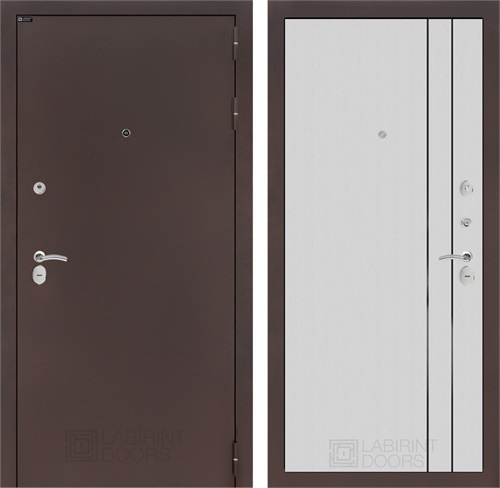 Входная дверь Классик 10 (Антик медный / Белый рельеф софт) для установки в квартиру 31310 - фото 145697