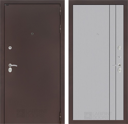 Входная дверь Классик 10 (Антик медный / Серый рельеф софт) для установки в квартиру 31311 - фото 145700