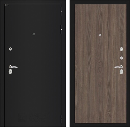 Входная дверь Классик 5 (Шагрень черная / Ясень темный) для установки в квартиру 31313 - фото 145708