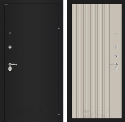 Входная дверь Классик 29 (Шагрень черная / Капучино) для установки в квартиру 31314 - фото 145712
