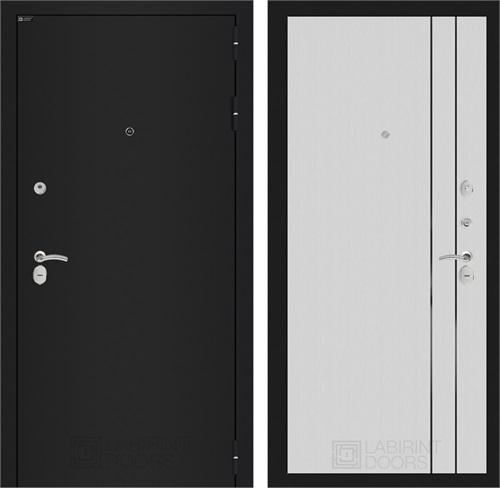 Входная дверь Классик 10 (Шагрень черная / Белый рельеф софт) для установки в квартиру 31315 - фото 145717