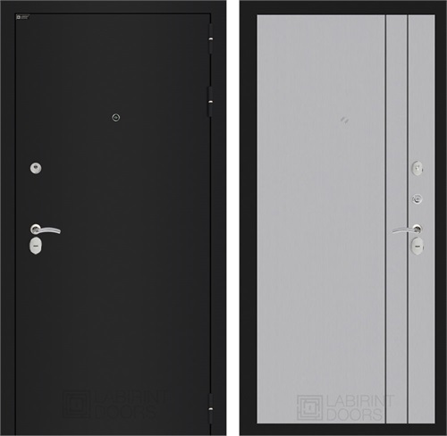 Входная дверь Классик 10 (Шагрень черная / Серый рельеф софт) для установки в квартиру 31316 - фото 145720