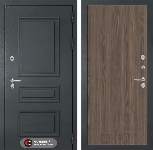 Входная дверь Атлантик Термо 05 (Графитовый серый RAL 7024 / Ясень темный) для частного загородного дома и дачи 31328 - фото 145770
