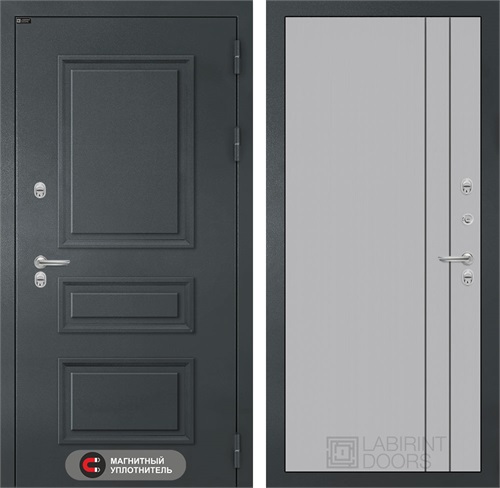 Входная дверь Атлантик Термо 10 (Графитовый серый RAL 7024 / Серый рельеф софт) для частного загородного дома и дачи 31331 - фото 145784
