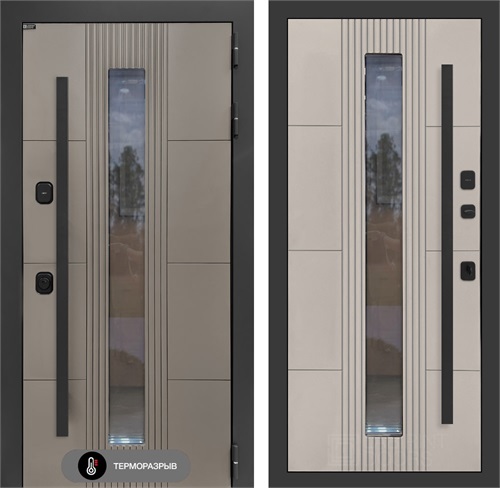 Входная дверь с терморазрывом Термолаб 2 Про со стеклопакетом (Веллюто кофе с патиной / Капучино с патиной) для частного загородного дома и дачи 31347 - фото 146181