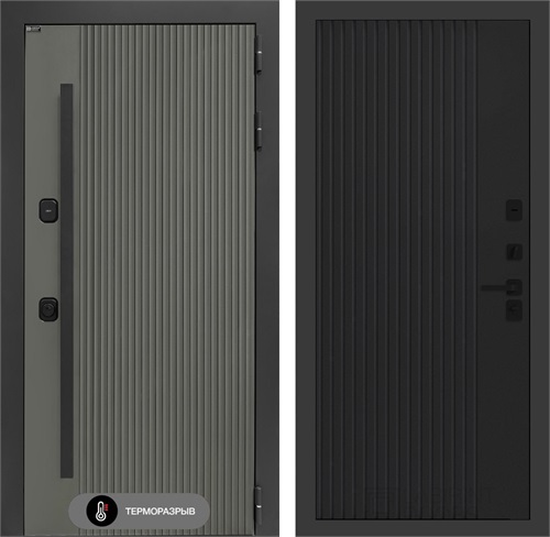 Входная дверь с терморазрывом Термолаб 1 Тепло №29 - Черный кварц для частного загородного дома и дачи 31352 - фото 146215