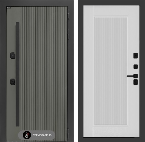 Входная дверь с терморазрывом Термолаб 1 Тепло №30 - Белый рельеф софт для частного загородного дома и дачи 31353 - фото 146220