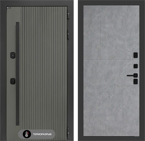 Входная дверь с терморазрывом Термолаб 1 Тепло №21 - Бетон светлый для частного загородного дома и дачи 31361 - фото 146260