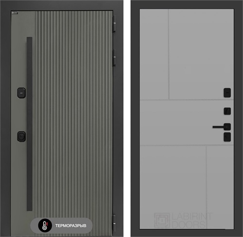 Входная дверь с терморазрывом Термолаб 1 Тепло №21 - Грей софт для частного загородного дома и дачи 31362 - фото 146265