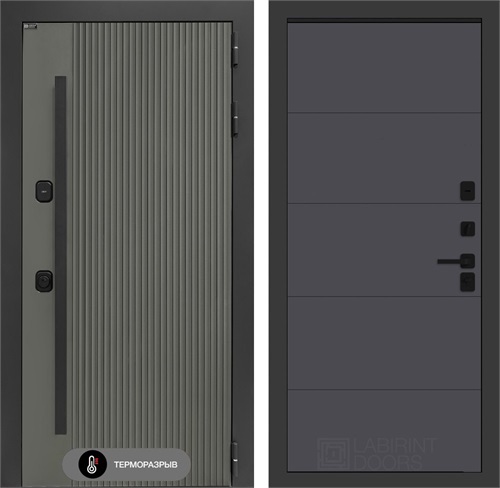 Входная дверь с терморазрывом Термолаб 1 Тепло №13 - Графит софт для частного загородного дома и дачи 31364 - фото 146275