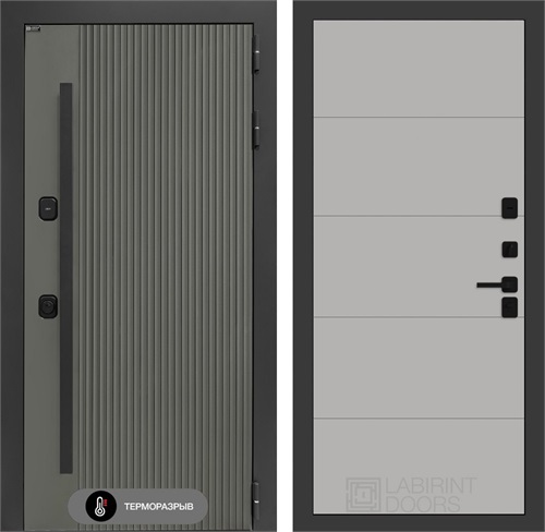 Входная дверь с терморазрывом Термолаб 1 Тепло №13 - Грей софт для частного загородного дома и дачи 31365 - фото 146280