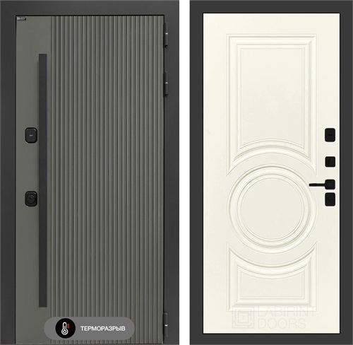 Входная дверь с терморазрывом Термолаб 1 Тепло №23 - Веллюто Ванила для частного загородного дома и дачи 31367 - фото 146290