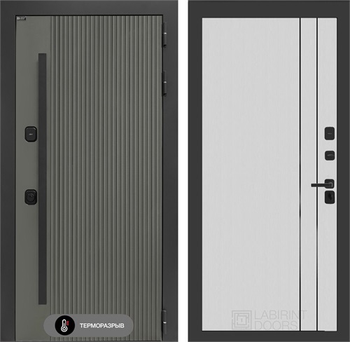 Входная дверь с терморазрывом Термолаб 1 Тепло №10 - Белый рельеф софт для частного загородного дома и дачи 31371 - фото 146310