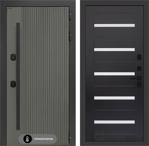 Входная дверь с терморазрывом Термолаб 1 Тепло №01 - Венге, стекло белое для частного загородного дома и дачи 31383 - фото 146370