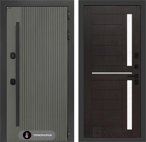 Входная дверь с терморазрывом Термолаб 1 Тепло №02 - Венге, стекло белое для частного загородного дома и дачи 31384 - фото 146375
