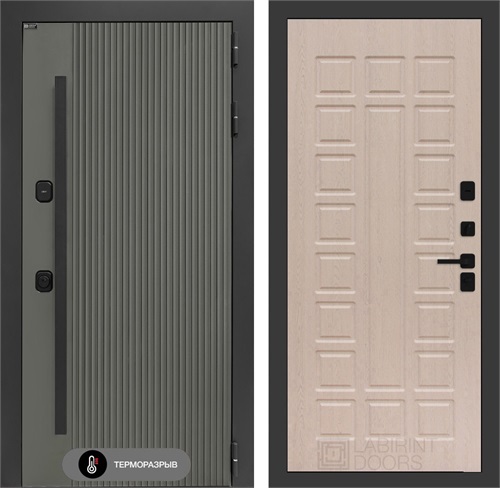 Входная дверь с терморазрывом Термолаб 1 Тепло №04 - Беленый дуб для частного загородного дома и дачи 31389 - фото 146400
