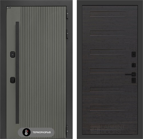 Входная дверь с терморазрывом Термолаб 1 Тепло №14 - Эковенге горизонтальный для частного загородного дома и дачи 31399 - фото 146450