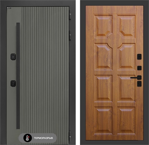 Входная дверь с терморазрывом Термолаб 1 Тепло №17 - Золотой дуб для частного загородного дома и дачи 31401 - фото 146460