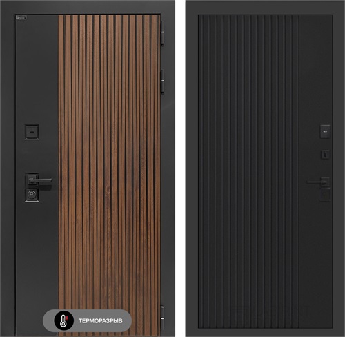 Входная дверь с терморазрывом Айслаб №29 - Черный кварц для частного загородного дома и дачи 31426 - фото 146589