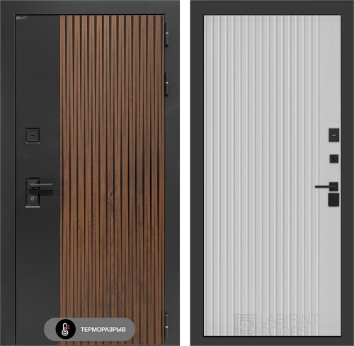 Входная дверь с терморазрывом Айслаб №29 - Белый рельеф софт для частного загородного дома и дачи 31428 - фото 146599