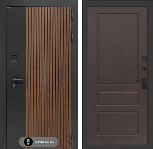 Входная дверь с терморазрывом Айслаб №03 - Орех премиум для частного загородного дома и дачи 31448 - фото 146699