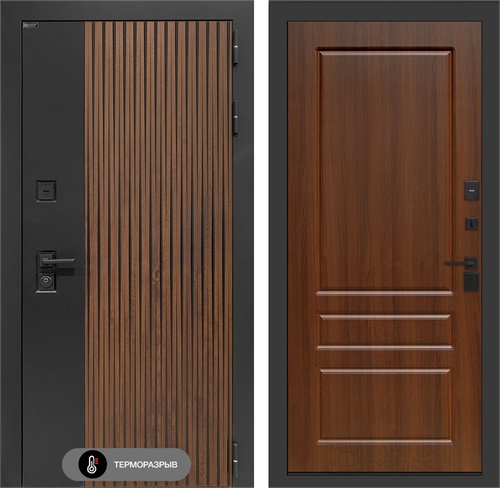 Входная дверь с терморазрывом Айслаб №03 - Орех бренди для частного загородного дома и дачи 31449 - фото 146704