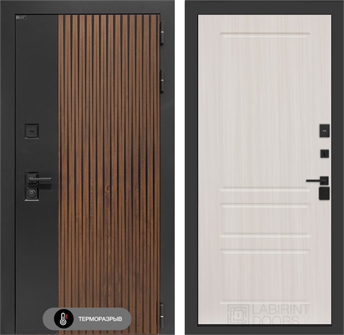 Входная дверь с терморазрывом Айслаб №03 - Сандал белый для частного загородного дома и дачи 31450 - фото 146709