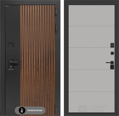 Входная дверь с терморазрывом Айслаб №13 - Грей софт для частного загородного дома и дачи 31461 - фото 146765