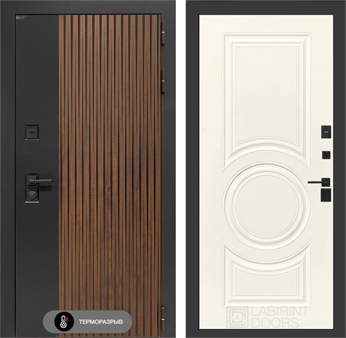 Входная дверь с терморазрывом Айслаб №23 - Веллюто Ванила для частного загородного дома и дачи 31470 - фото 146810