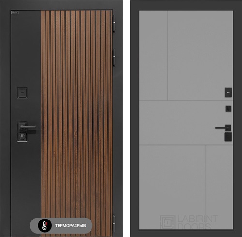 Входная дверь с терморазрывом Айслаб №21 - Грей софт для частного загородного дома и дачи 31477 - фото 146845