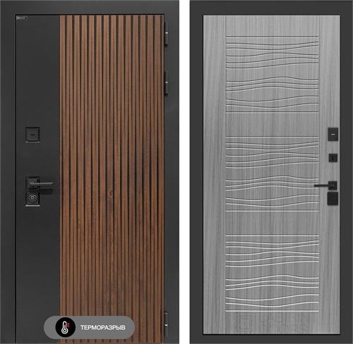 Входная дверь с терморазрывом Айслаб №06 - Сандал серый для частного загородного дома и дачи 31484 - фото 146880