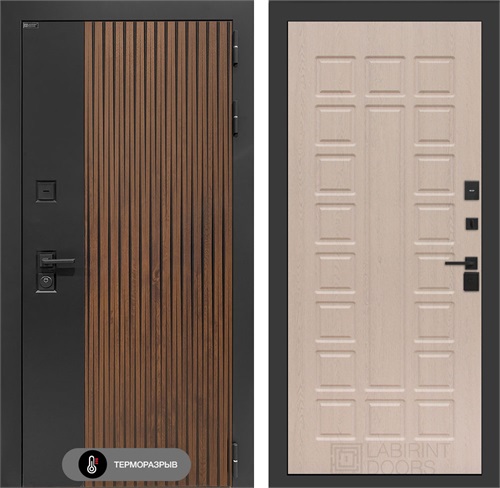 Входная дверь с терморазрывом Айслаб №04 - Беленый дуб для частного загородного дома и дачи 31486 - фото 146890
