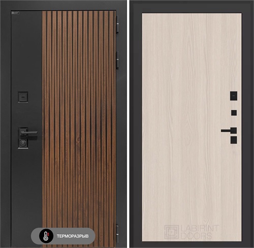 Входная дверь с терморазрывом Айслаб №05 - Ясень светлый для частного загородного дома и дачи 31489 - фото 146905