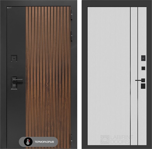 Входная дверь с терморазрывом Айслаб №10 - Белый рельеф софт для частного загородного дома и дачи 31495 - фото 146935