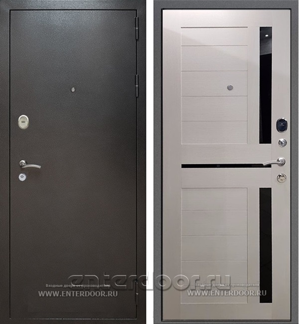 Входная металлическая дверь Армада Титан СБ-18 (Антик Серебро / Лиственница беж)
