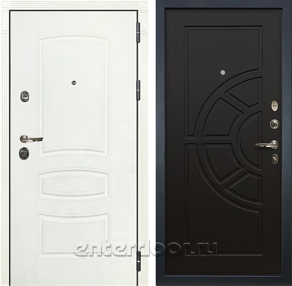 Входная дверь Лекс Сенатор 3К Шагрень белая (№43 Венге)