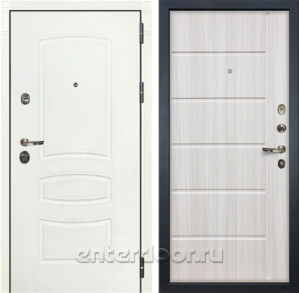 Входная дверь Лекс Сенатор 3К Шагрень белая (№42 Сандал белый)