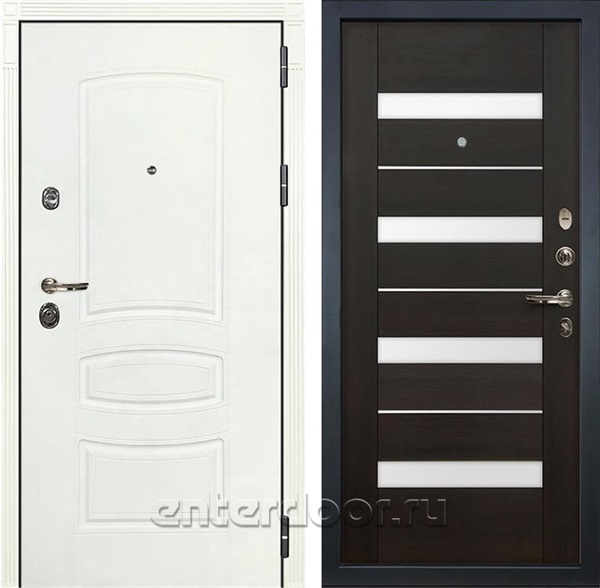 Входная дверь Лекс Сенатор 3К Шагрень белая Сицилио (№51 Венге)